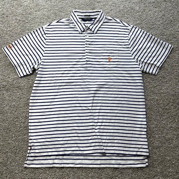 Ralph Lauren Sz Extra Large Polo Golf Stripe Stretch Short Sleeve - Picture 9 of 9